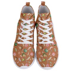 Watercolor Fruit Men s Lightweight High Top Sneakers by SychEva