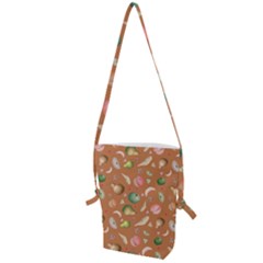 Watercolor Fruit Folding Shoulder Bag by SychEva