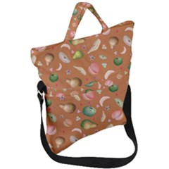 Watercolor Fruit Fold Over Handle Tote Bag by SychEva