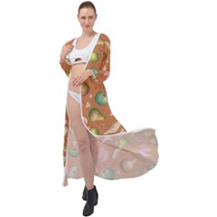 Watercolor Fruit Maxi Chiffon Beach Wrap by SychEva