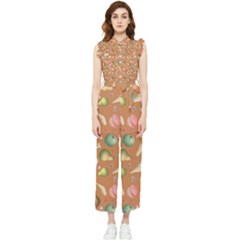 Watercolor Fruit Women s Frill Top Jumpsuit by SychEva