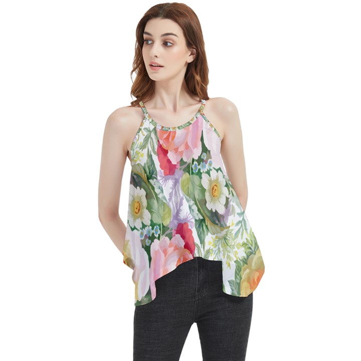 Garden flowers Flowy Camisole Tank Top