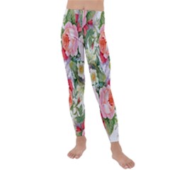 Garden Flowers Kids  Lightweight Velour Leggings by goljakoff