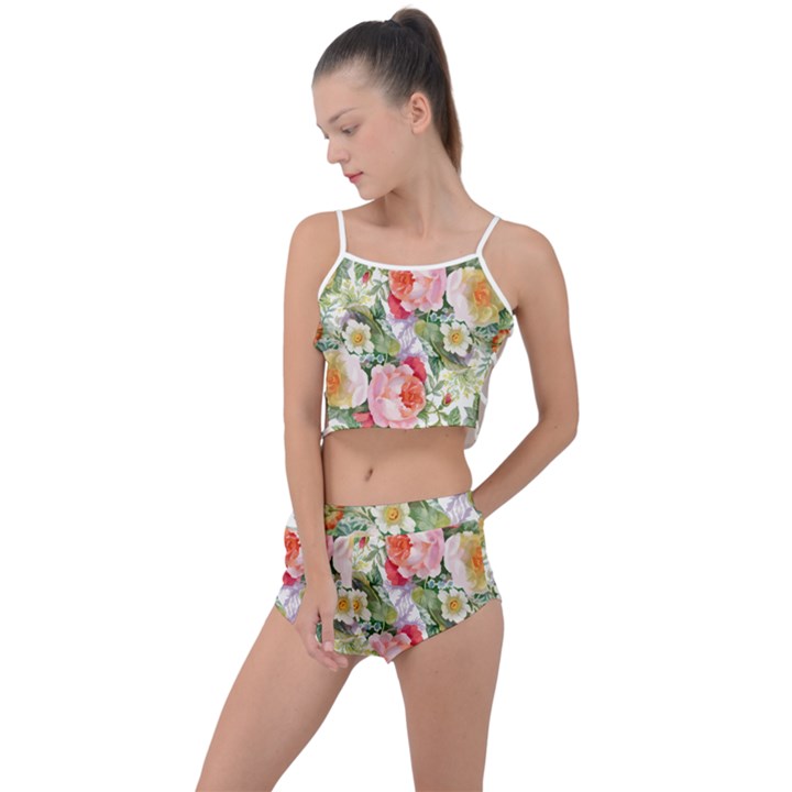 Garden flowers Summer Cropped Co-Ord Set