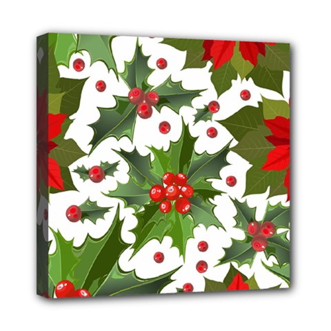 Christmas Berry Mini Canvas 8  X 8  (stretched) by goljakoff