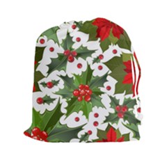 Christmas Berry Drawstring Pouch (2xl) by goljakoff