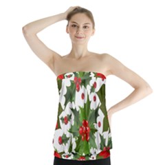 Christmas Berry Strapless Top by goljakoff