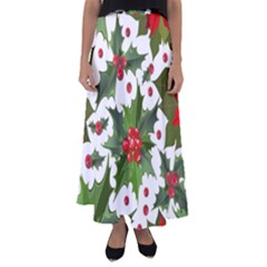 Christmas Berry Flared Maxi Skirt by goljakoff