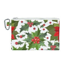 Christmas Berry Canvas Cosmetic Bag (medium) by goljakoff