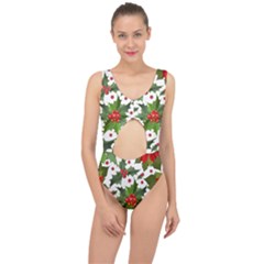 Christmas Berry Center Cut Out Swimsuit by goljakoff