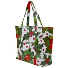 Christmas Berry Zip Up Canvas Bag by goljakoff