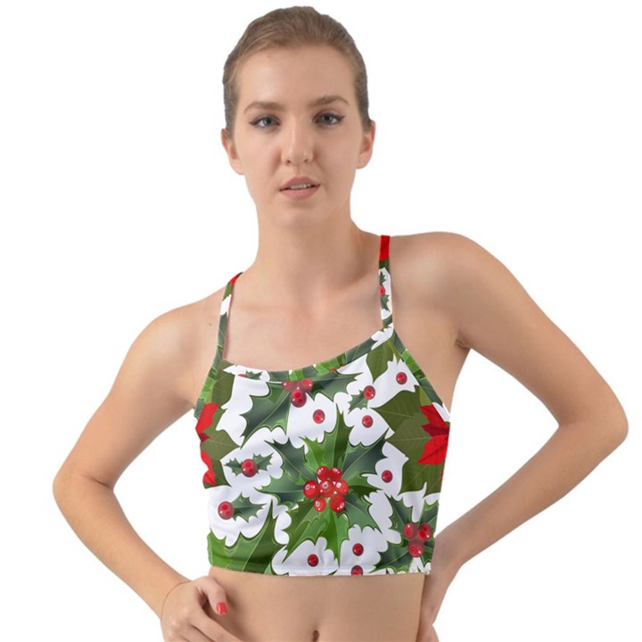 Christmas berry Mini Tank Bikini Top