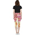 Flowers Inside Out Lightweight Velour Capri Leggings  View2