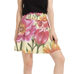 Flowers Waistband Skirt