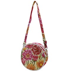 Flowers Crossbody Circle Bag