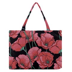 Poppy Flowers Zipper Medium Tote Bag by goljakoff