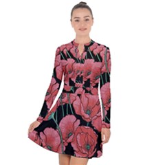 Poppy Flowers Long Sleeve Panel Dress by goljakoff