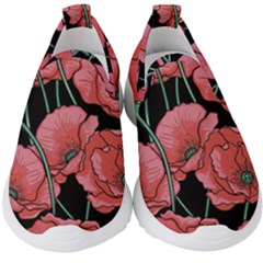 Poppy Flowers Kids  Slip On Sneakers by goljakoff