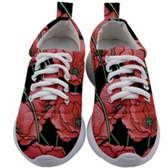 Poppy Flowers Kids Athletic Shoes by goljakoff