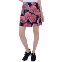 Poppy Flowers Tennis Skirt by goljakoff