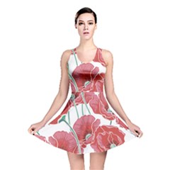 Red Poppy Flowers Reversible Skater Dress by goljakoff