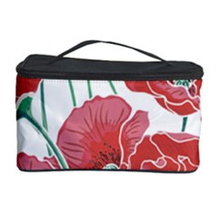 Red Poppy Flowers Cosmetic Storage