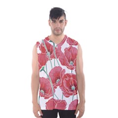 Red Poppy Flowers Men s Basketball Tank Top by goljakoff