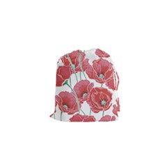 Red Poppy Flowers Drawstring Pouch (xs) by goljakoff