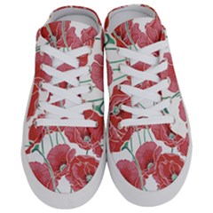 Red Poppy Flowers Half Slippers by goljakoff