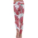 Red poppy flowers Kids  Lightweight Velour Classic Yoga Leggings View4