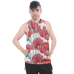 Red Poppy Flowers Men s Sleeveless Hoodie by goljakoff