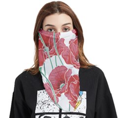 Red Poppy Flowers Face Covering Bandana (triangle) by goljakoff