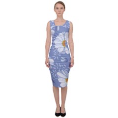 Chamomile Flowers Sleeveless Pencil Dress by goljakoff