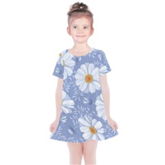 Chamomile Flowers Kids  Simple Cotton Dress by goljakoff