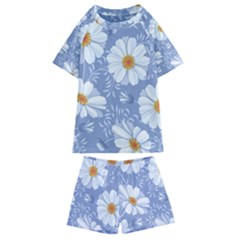 Chamomile Flowers Kids  Swim Tee And Shorts Set by goljakoff