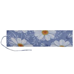 Chamomile Flowers Roll Up Canvas Pencil Holder (l) by goljakoff