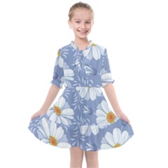 Chamomile Flowers Kids  All Frills Chiffon Dress by goljakoff