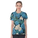 Blue flowers Women s Cotton Tee View1