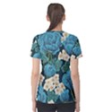 Blue flowers Women s Cotton Tee View2