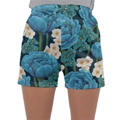 Blue flowers Sleepwear Shorts