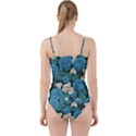 Blue flowers Cut Out Top Tankini Set View2