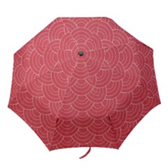 Red Sashiko Ornament Folding Umbrellas by goljakoff