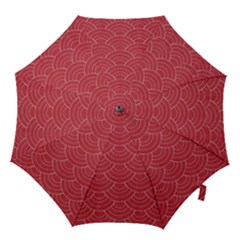 Red Sashiko Ornament Hook Handle Umbrellas (medium) by goljakoff