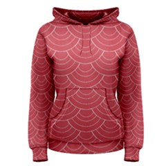 Red Sashiko Ornament Women s Pullover Hoodie by goljakoff