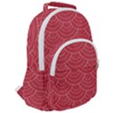 Red sashiko ornament Rounded Multi Pocket Backpack View2