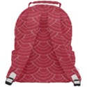 Red sashiko ornament Rounded Multi Pocket Backpack View3