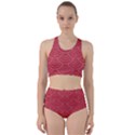 Red sashiko ornament Racer Back Bikini Set View1