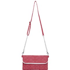 Red Sashiko Ornament Mini Crossbody Handbag by goljakoff