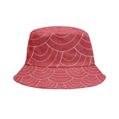 Red Sashiko Ornament Inside Out Bucket Hat by goljakoff