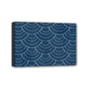 Blue sashiko plaid Mini Canvas 6  x 4  (Stretched) View1